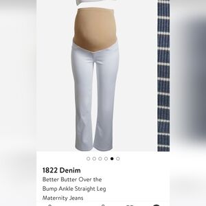 1822 Maternity White Jeans